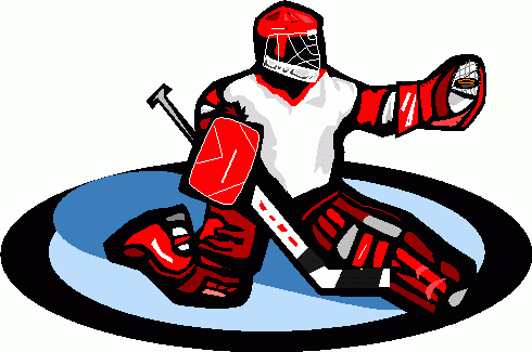 cartoon hockey goalie