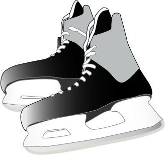  two hockey skates